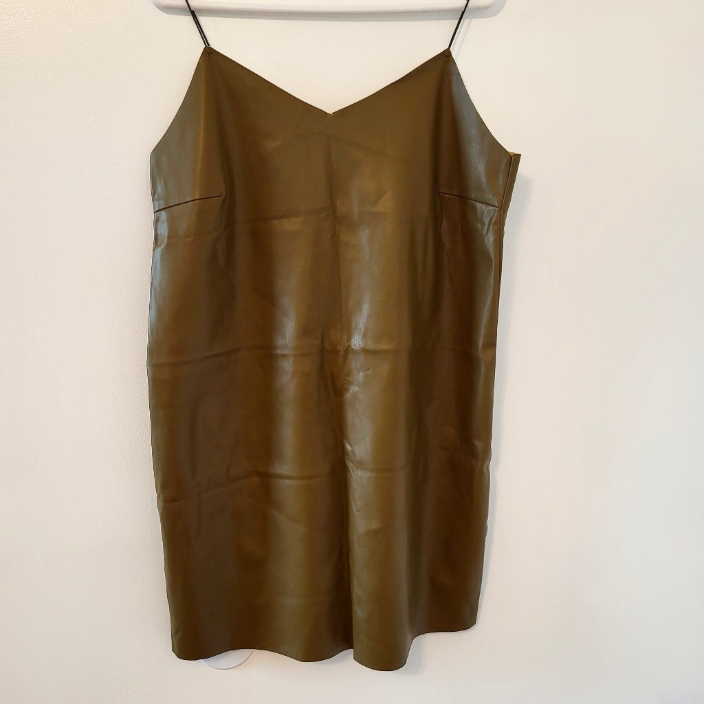 Noisy may | Dresses | Noisy May Faux Leather And Lamb Skin Spaghetti Strap  Mini Dress | Poshmark